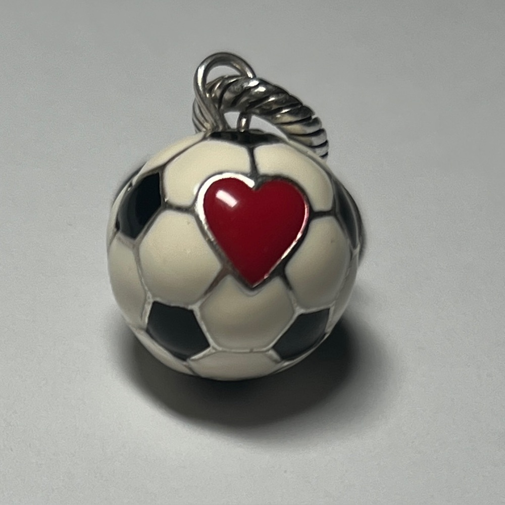 Brighton Soccer Ball with Red Heart Charm
